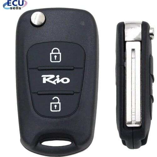 3 Buttons Flip Remote Key CASE Shell For KIA Rio Soul Picanto Ceed SORENTO SPORTAGE Optima Uncut Blade