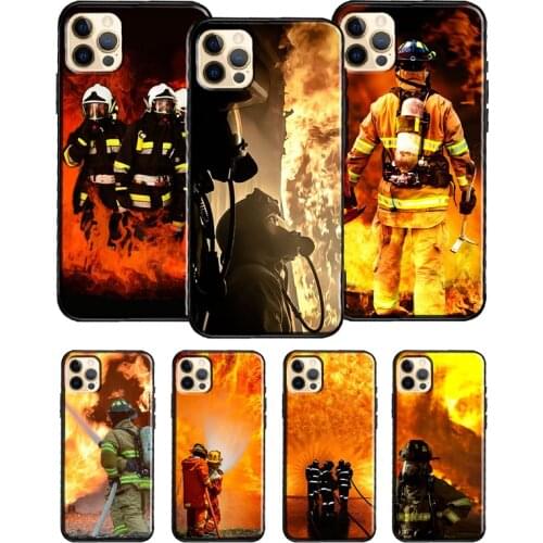 Fire Fighting Hero For iPhone 12 Pro Max Mini 7 8 Plus Phone Case For iPhone 11 Pro Max XS XR X SE 2020 Cover