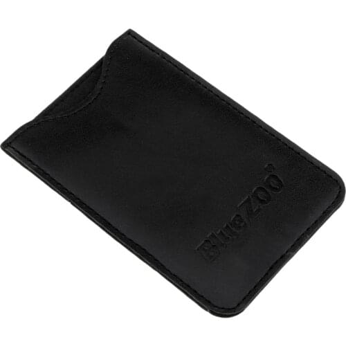 Black/Brown PU Leather Beard Comb Hair Wood Comb Bag Comb Protective Pouch