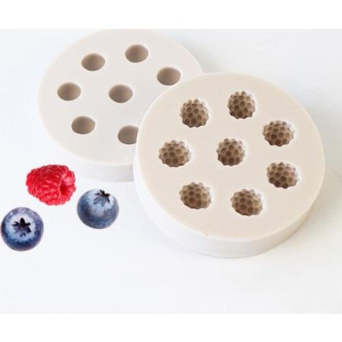 Fruit Raspberry Blueberry Silicone Mould Fondant Chocolate Jelly Making Cake Tool Decoration Mold Oven Steam Available DIY Clay