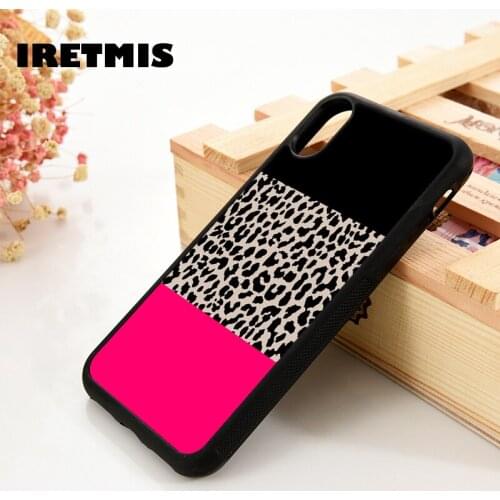 Iretmis 5 5S SE 6 6S TPU Silicone Rubber phone case cover for iPhone 7 8 plus X Xs 11 Pro Max XR Leopard National Flag