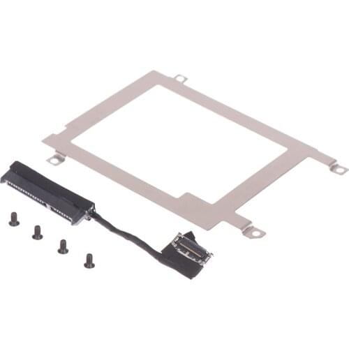 Hard Drive Caddy Bracket For Dell Latitude E7440 0WPRM + HDD Cable Connector Adapter Bracket Screw-less Adapter Bracket