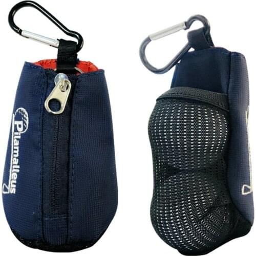 Pack 1Pcs Mini Small Golf Ball Bag Portable Zipper Closure Carabiner Waist Bags Pouch Organizer Case Hold 2 Balls Golf Accessory