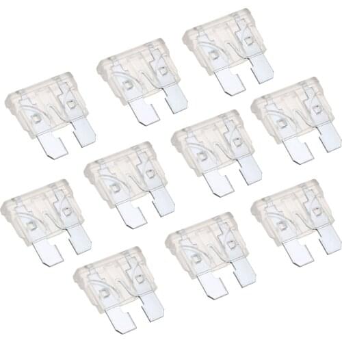 Mayitr 10pcs 25A Car Fuse Transparent Coded Standard Blade Amp Fuse Universal for Auto Car Truck