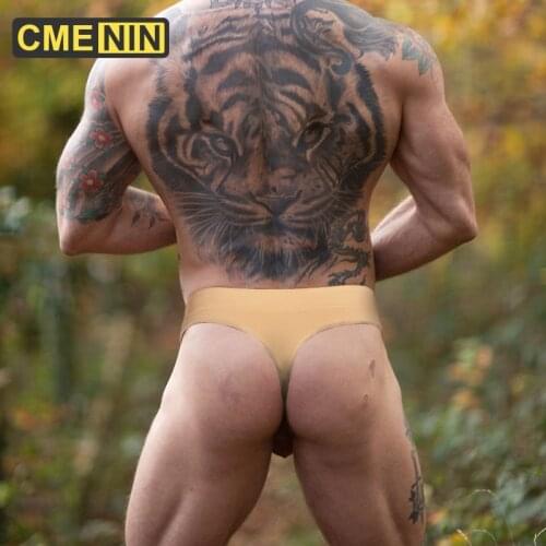 CMENIN Popular Seamless Underpants Gay Men Sexy Mans Underwear Thong Men Jockstrap Low Waist Mens Thongs And G Strings Top CM103