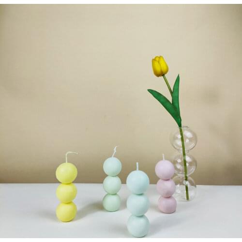 New Three Balls Plastic Candle Mold Acrylic Candle Mold For Candle Making Geometric Shapes Diy Handmade Aroma Candle Mold