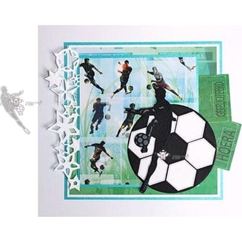 New Football player metal Cutting Dies Stencils DIY Scrapbooking Paper/photo Cards Embossing Dies
