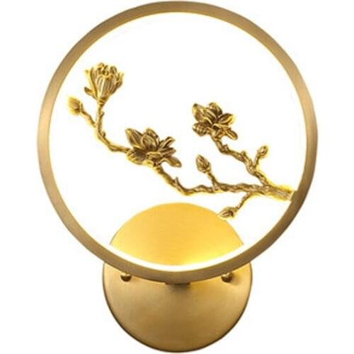 New Chinese Style Copper Wall Lamp Bedroom Bathroom Light Chinese Antique Living Room Study Wall Light Aisle Sair led Wall Light
