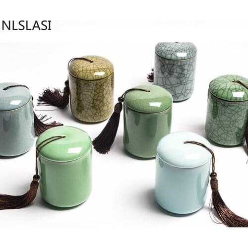 New style ceramic tea cans Moisture-proof sealed cans Tea set tea set accessories Travel convenience Tea storage tank WSHYUFEI