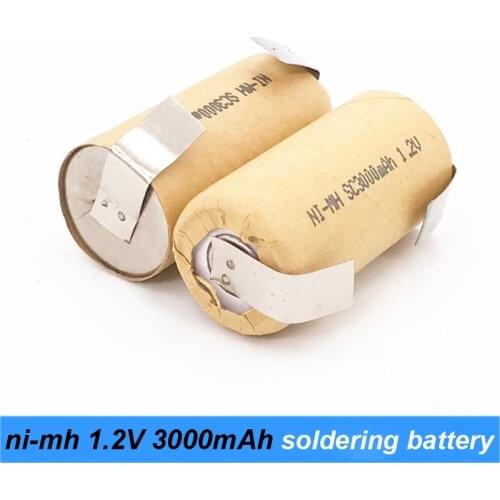 1300mAh 10C Discharge Current 1.2V Ni-MH Rechargeable Battery 4/5 SC for Screwdriver Battery and Vacuum Cleaner Robot A2 Turmera