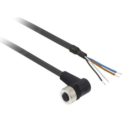 XZCP1241L2 Pre-wired connectors XZ - elbowed female - M12 - 4 pins - cable PUR 2m