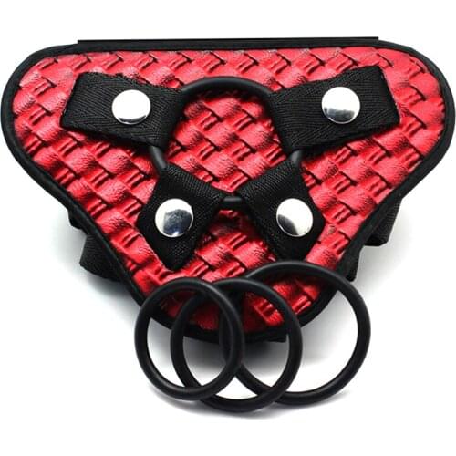 Smspade PU Dildo Strap on Harness Unisex Fetish Harness with Cock rings Restraints Sex Toys For Couples Adult Games Sex Shop