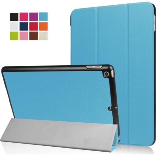 Ultra Thin Slim Triple Fold Magnetic PU Leather Case Stand Smart Cover For New iPad 9.7 2017 Tablet Protective Funda Shell Cases