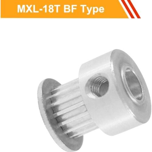 MXL 18T Timing Pulley 7mm/11mm Belt Width MXL Type Tooth Belt Pulley 5/6/6.35mm Bore Toothed Pulley Wheel for Sewing Machine