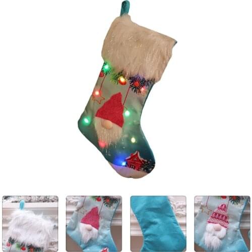 1 Pc Decorative Christmas Stocking Exquisite Pendant Beautiful Candy Bag