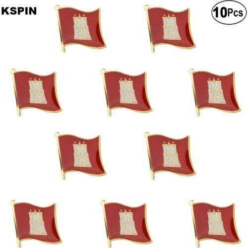Hamburg Lapel Pin Flag badge Brooch Pins Badges 10Pcs a Lot