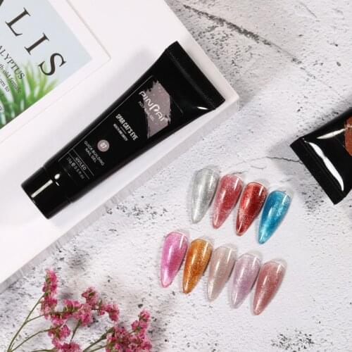 15ml Acrylic Gel For Nail Extension Clear Pink Glitter Quick Building Finger Extension Soak Off UV Gel Polish Nails Art