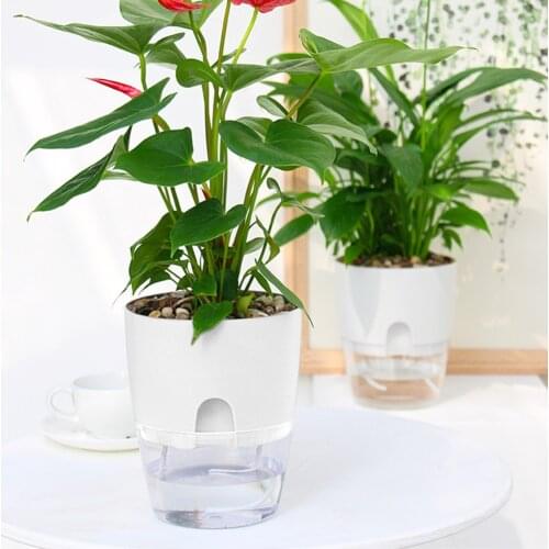 2 Layer Automatic Self Watering Planter Flowerpot Irrigate Flower Pot Vase Planting Water Container Planter Basket Water Tank