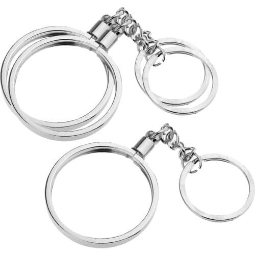 3pcs Portable Coin keyring Pendant Keychain Commemorative Coin Key Ring Thickness: 3mm