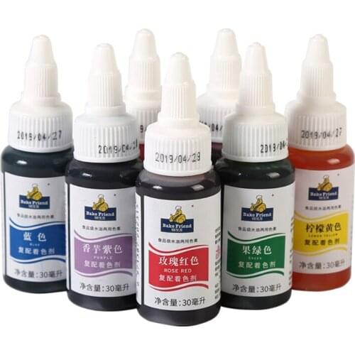 30ML/Bottle Cake Fondant Baking Cake Edible Color Vibrant Cake Food Coloring