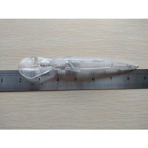 5pcs Unpainted Fishing Lure Body Minnow Hardbaits Fishing Wobbler Artificial baits long bill 165mm 26g fishing lure ZEBTON