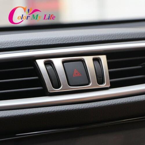 Color My Life For Nissan X-TRAIL Xtrail X trail T32 2013+ Qashqai J11 2014+ Chrome Centre Console Air Vent Outlet Cover Trim