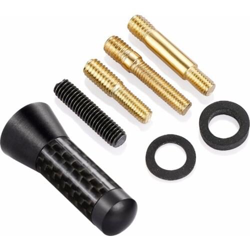 Car Styling Roof AntennaEAFC 3.5cm Enhanced Signal Carbon Fiber Screw Metal Short Stubby Mast Antenna For Benz Mazda Honda