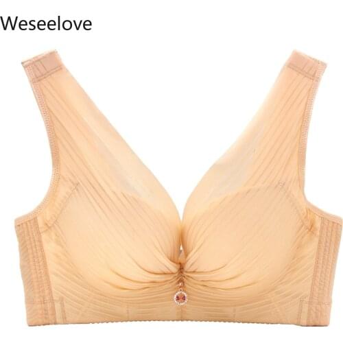 Big Size Bra Push Up New Summer Super Large To Increase Anti-drooping Plus Size 52 CDE 120CDE Bras Women Strapless Bra E24-3