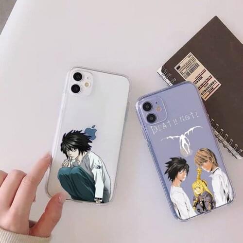 Death Note L·Lawliet Phone Case For iphone 12 11 mini x xs xr pro max 8 7 6s 6 5 5s 5c se plus Transparent soft
