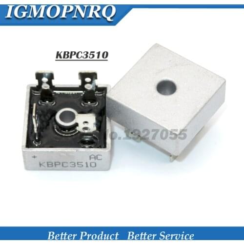 2PCS KBPC3510 35A 1000V DIP Diode Bridge Rectifier 3510 DIP-4 square bridge bridge pile of single-phase bridge rectifier
