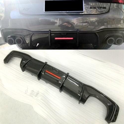 For Audi A7 S7 RS7 2019 2020 2021 Year Carbon Fiber Rear Bumper Diffuser Car Bumper Lip spoiler Protector Car Styling