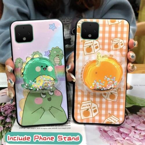 Dirt-resistant Cartoon Phone Case For Google Pixel 4 For Woman Durable Lovely foothold Anti-dust