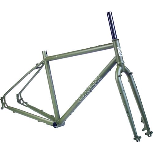 700C/26" MTB/Road Bike CrMo Cruiser Touring Bicycle Chromoly Frame for Long Distance Bikepacking Travel Disc Brake Frameset