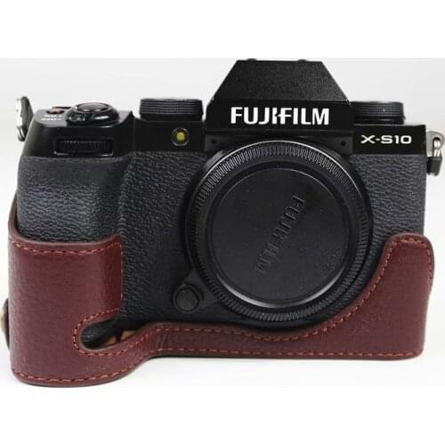 Camera Case Bag Leather Half Body Set Cover For Fujifilm XS10 XS-10 Bottom Case With Battery Opening