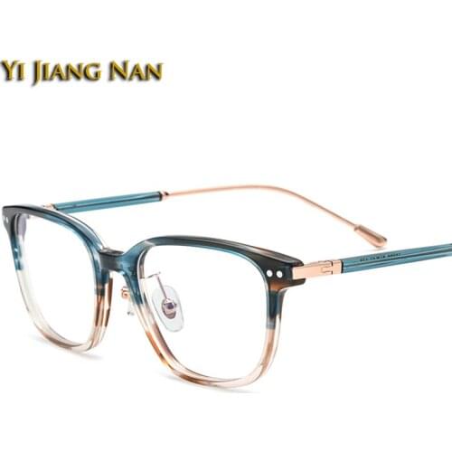 Fashion Full Rim Acetate Optical Glasses Frame Men Eyewear Spectacle Occhiali Da Vista Uomo Eyeglasses Frame Women