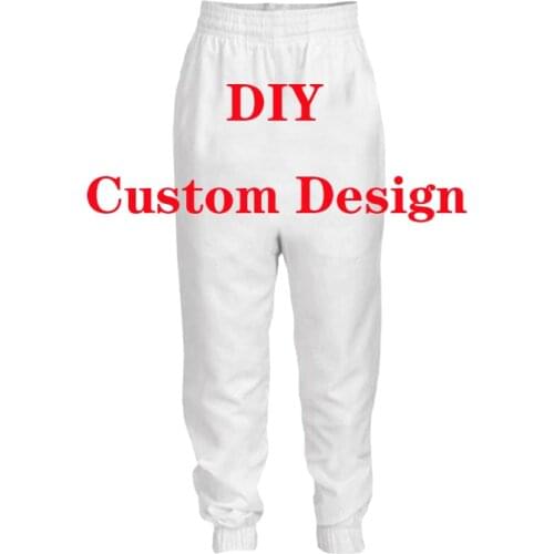 DIY Custom Design Own Image 3D Print Men Pants Women Casual Trousers Fashion Elastic Waist Streetwear Suppliers For Drop Shipper