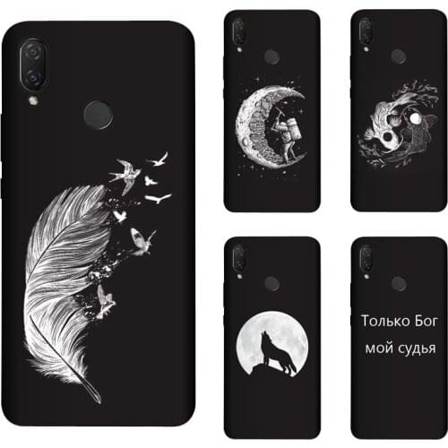 Soft Silicone TPU For Huawei P Smart Case Cover Painting Matte Phone Cases For Huawei P Smart Plus Cover FIG-LX1 Funda