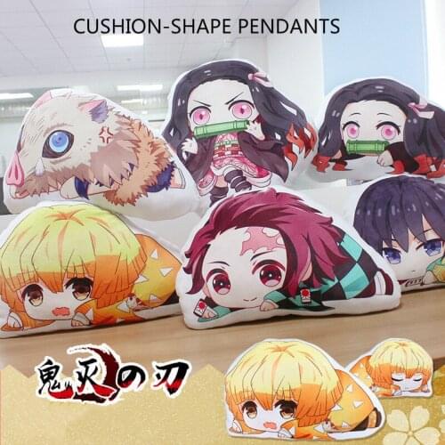 [MYKPOP]DEMON SLAYER Figure Toys Cushion Pendants to Keyring Bag Bagpack Amine Game Soft Plush Fans Collection SC20061421