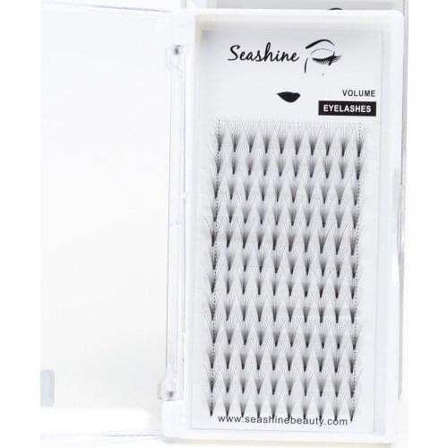 Seashine Premade Volume Fans Short Stem 2D3D4D5D6D7D10D 0.07mm Pointy Fan Mix Length Eyelash Extension Cilios Soft Mink Lashes