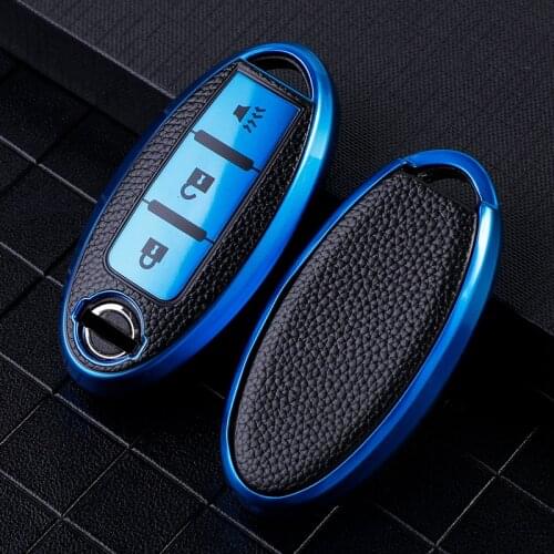NEW Soft Car Key Cover For Nissan Sentra Altima SL FWD Kicks SR Patrol Murano Smart Keychain Leather Style Remote Protector Case