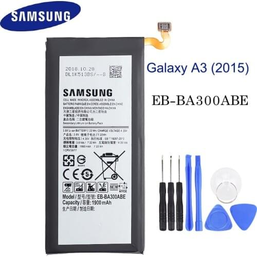 Original Replacement Phone Battery EB-BA300ABE For Samsung Galaxy A3 A300 SM-A300F SM-A300FU Genuine Battery 1900mAh