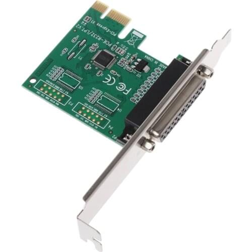 Parallel Port DB25 25Pin LPT Printer to PCI-E Express Card Converter Adapter 1pc