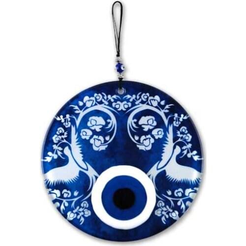 Handmade White Dove Fusion Glass Charm 16cm