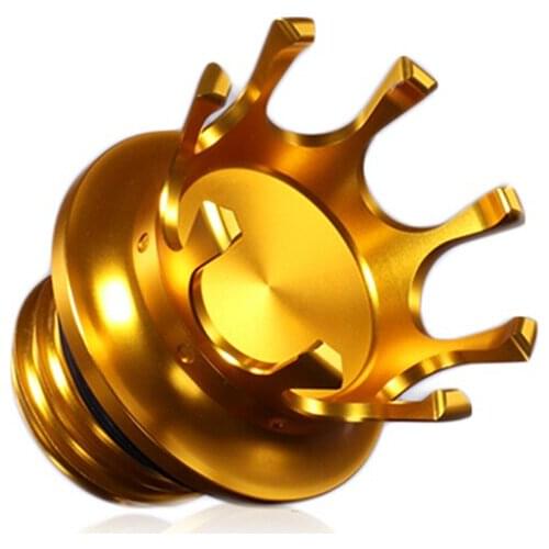 Custom Motorcycle Gas Cap King Crown Style Flush Oil Fuel Tank Cap For Harley Sportster 883 1200 Road King Dyna FLST Softail