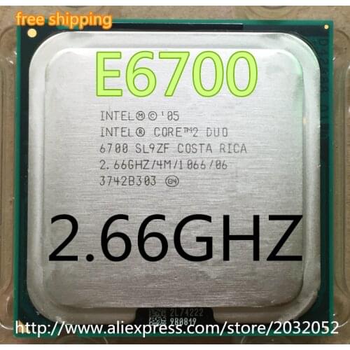 Lntel CPU Core2 E6700 e6700 CPU 2.66GHz 775pin/4MB Cache Dual-CORE 65W scrattered pieces