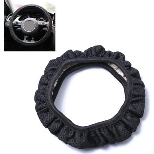 38CM Anti-slip Cool Handbrake Car Auto Steering Wheel Black Cover Car Interior Decoration For Most Car Styling Accessories