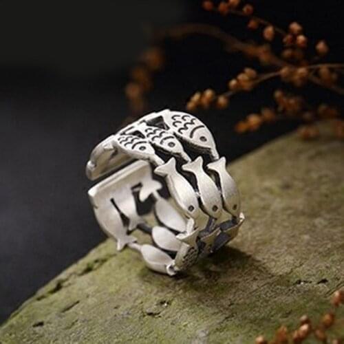 Luxury Brand Fish Rings For Women Wedding Statement Jewelry Valentines Gifts Lover Finger Ring