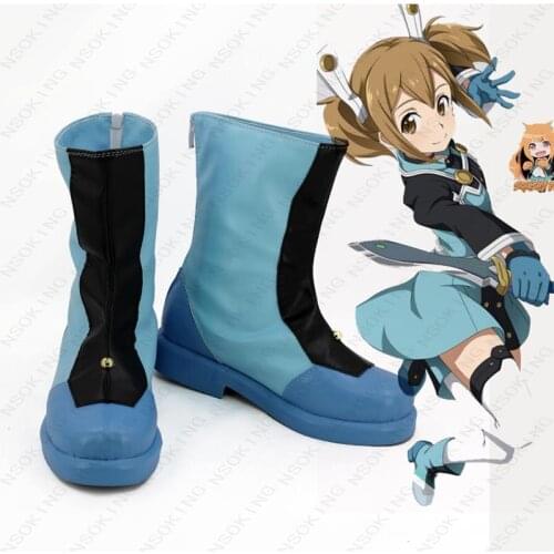 Anime shose Sword Art Online Ordinal Scale Silica Ayano Keiko Cosplay Boots