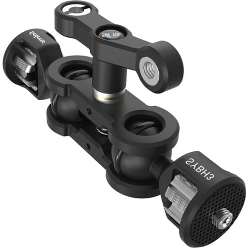 Articulating Magic Arm with Double Ballhead Adjustable Monitor Holder Mount Stand Rig Vlogger Butterfly Clip Clamp Extension Arm