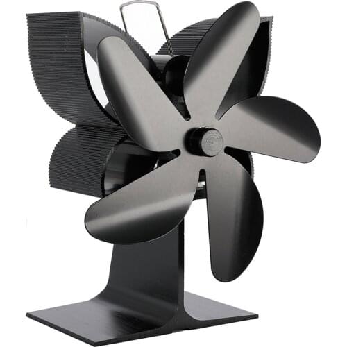 5 Blades Thermal Heat Powered Stove Fan Log Wood Burner Ecofan Quiet Home Fireplace Heating Fan Efficient Heat Distribution